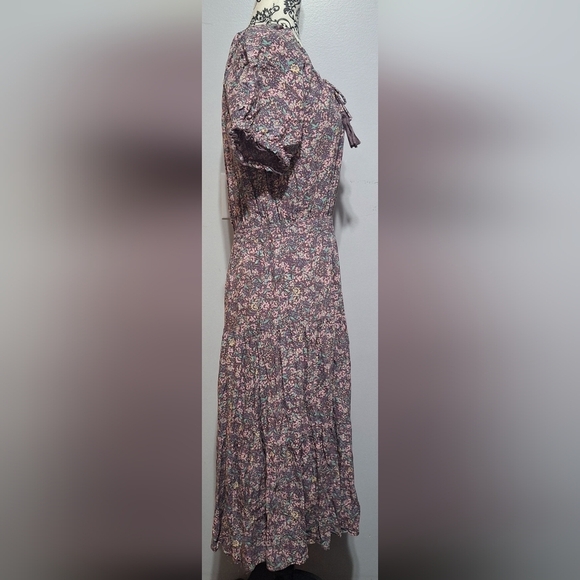 Med Lucky Brand Floral Purple Dress - Picture 4 of 5